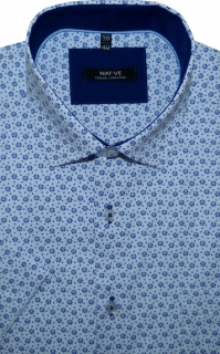 Nadměrná pánská košile (modrá) s krátkým rukávem, vel. 49/50 - Native N180/306
