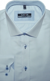 Pánská košile (modrá) s dlouhým rukávem, vel. 39/40 - N185/402