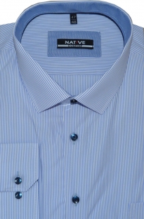 Pánská košile (modrá) s dlouhým rukávem, vel. 39/40 - N195/415