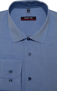 Pánská košile (modrá) s dlouhým rukávem, slim, vel. 37/38 - N205/823