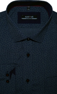 Pánská košile (modrá) s dlouhým rukávem, vel. 39/40 - N185/406