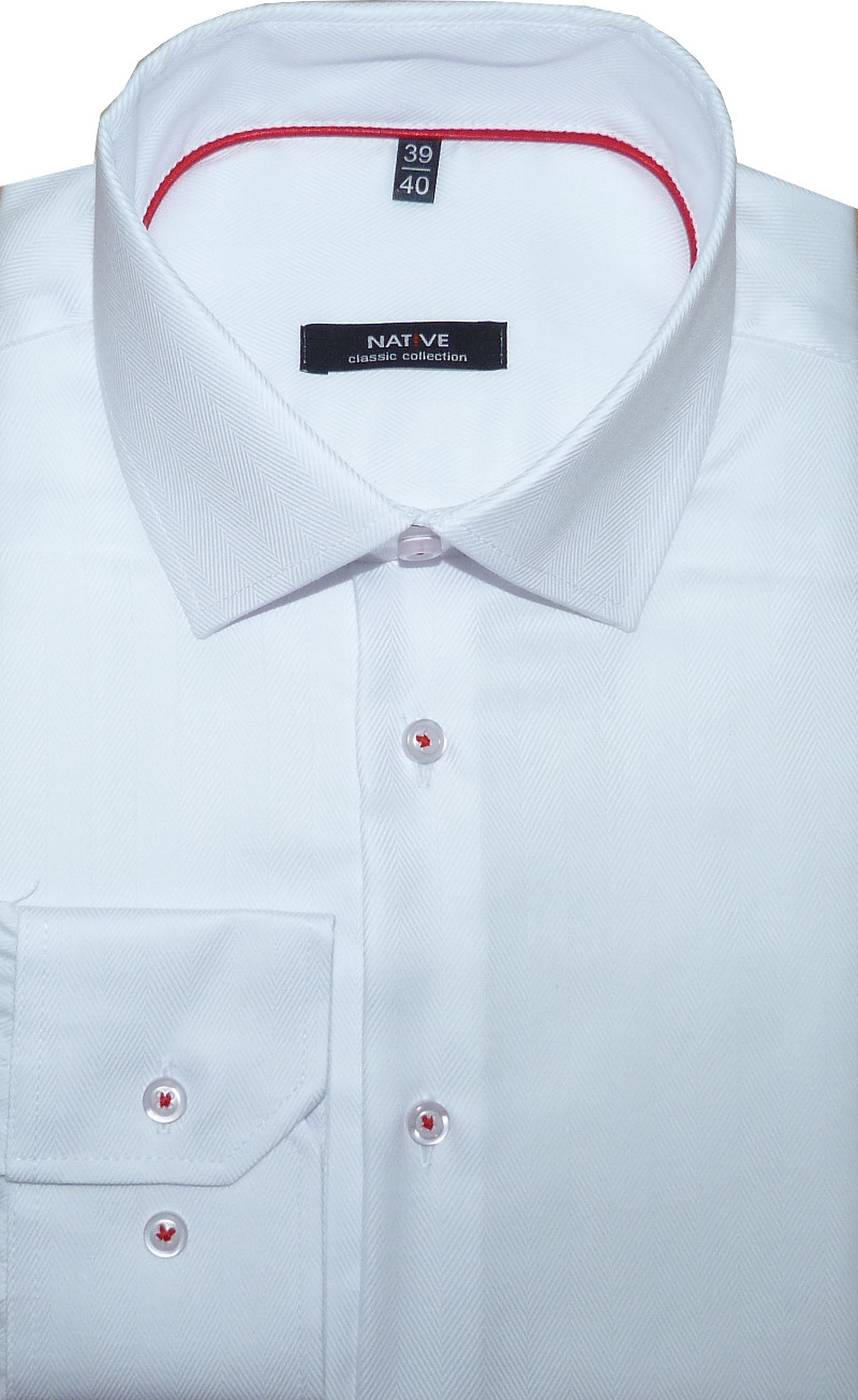 Pánská košile (bílá) s dlouhým rukávem, vel. 39/40 - N175/339