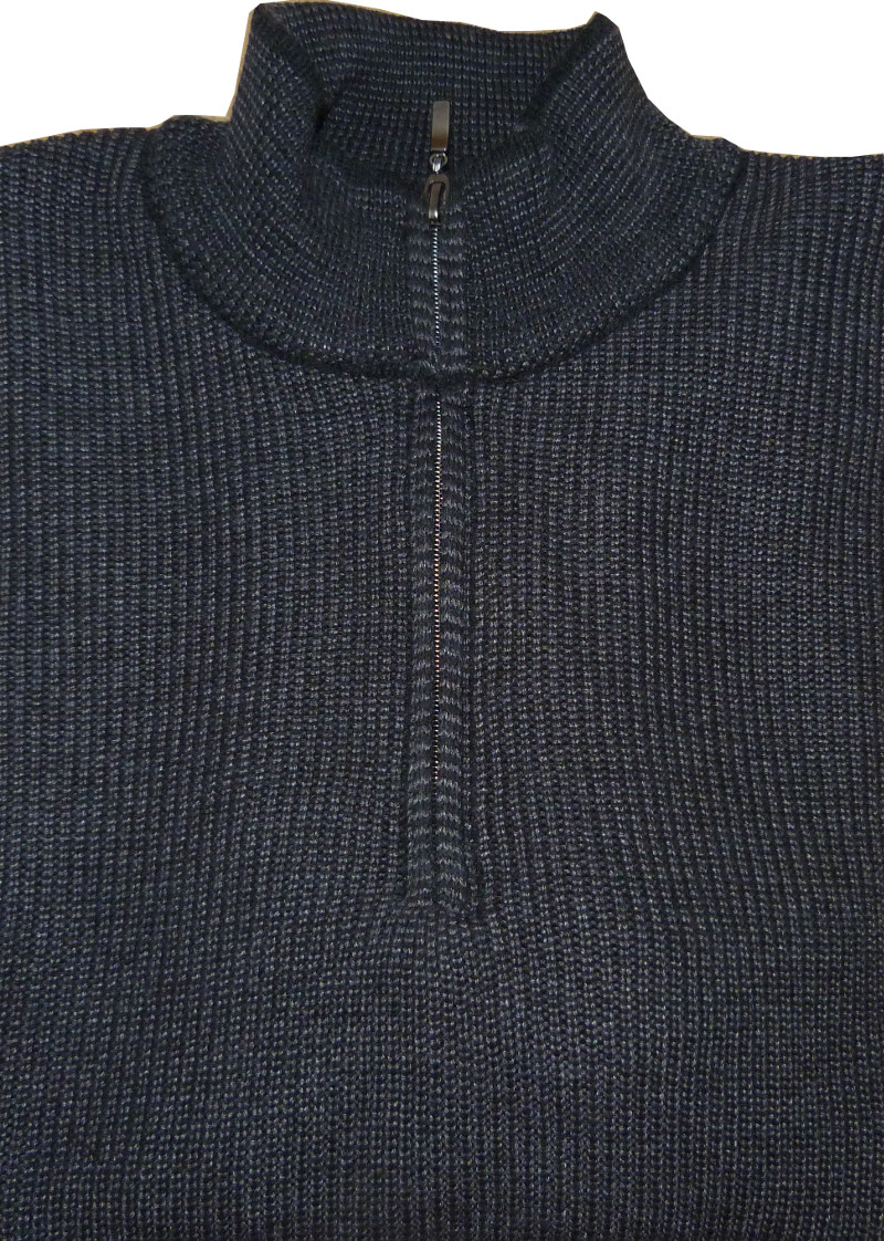 Pánský svetr šedý na zip, velikost L, Native SZ175-01