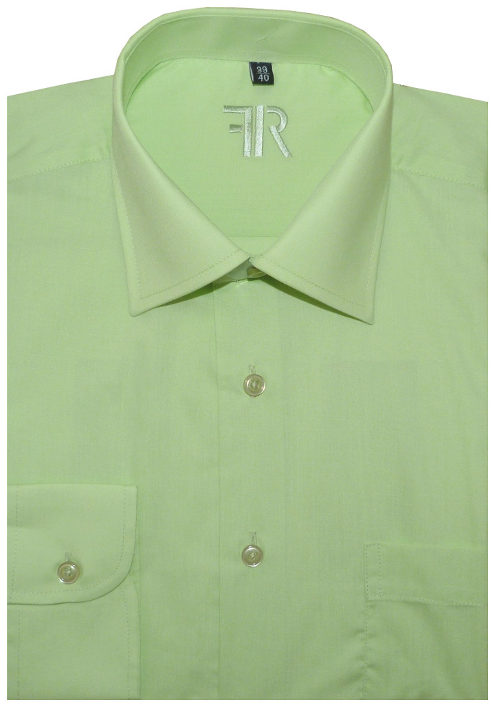 Pánská košile (zelená) s dlouhým rukávem, vel. 39/40 - FR 051/127