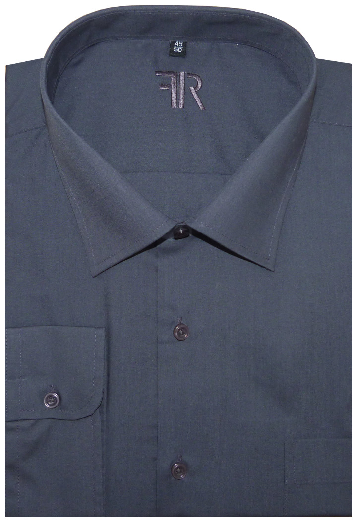 Pánská košile (šedá) s dlouhým  rukávem, vel. 39/40 - FR 051/108