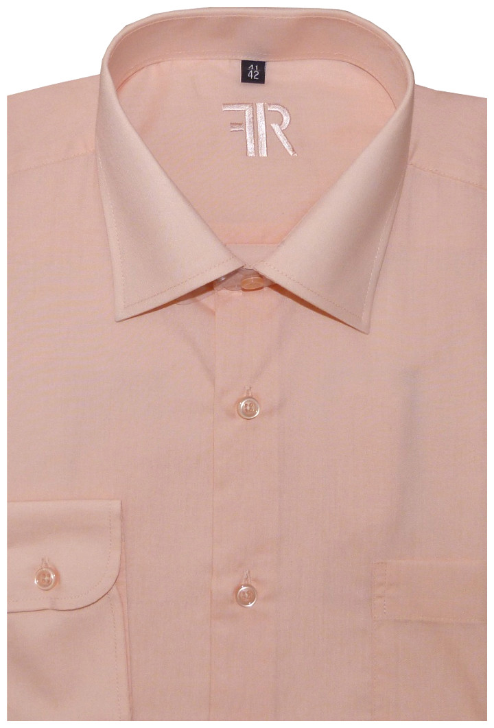 Pánská košile (meruňková) s dlouhým rukávem, vel. 45/46 - FR 051/128