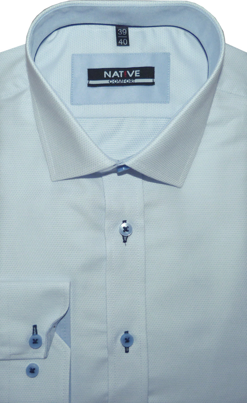 Pánská košile (modrá) s dlouhým rukávem, vel. 43/44 - N185/402