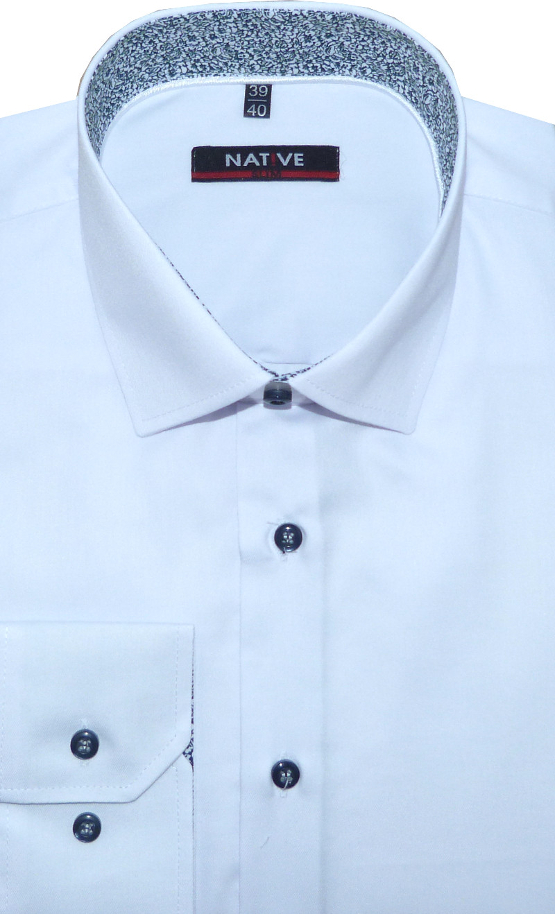 Pánská košile (bílá) s dlouhým rukávem, slim, vel. 37/38 - N185/816
