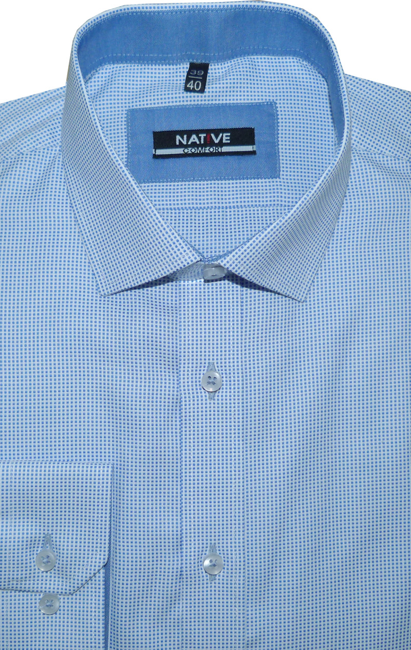 Pánská košile (modrá) s dlouhým rukávem, vel. 39/40 - N185/414