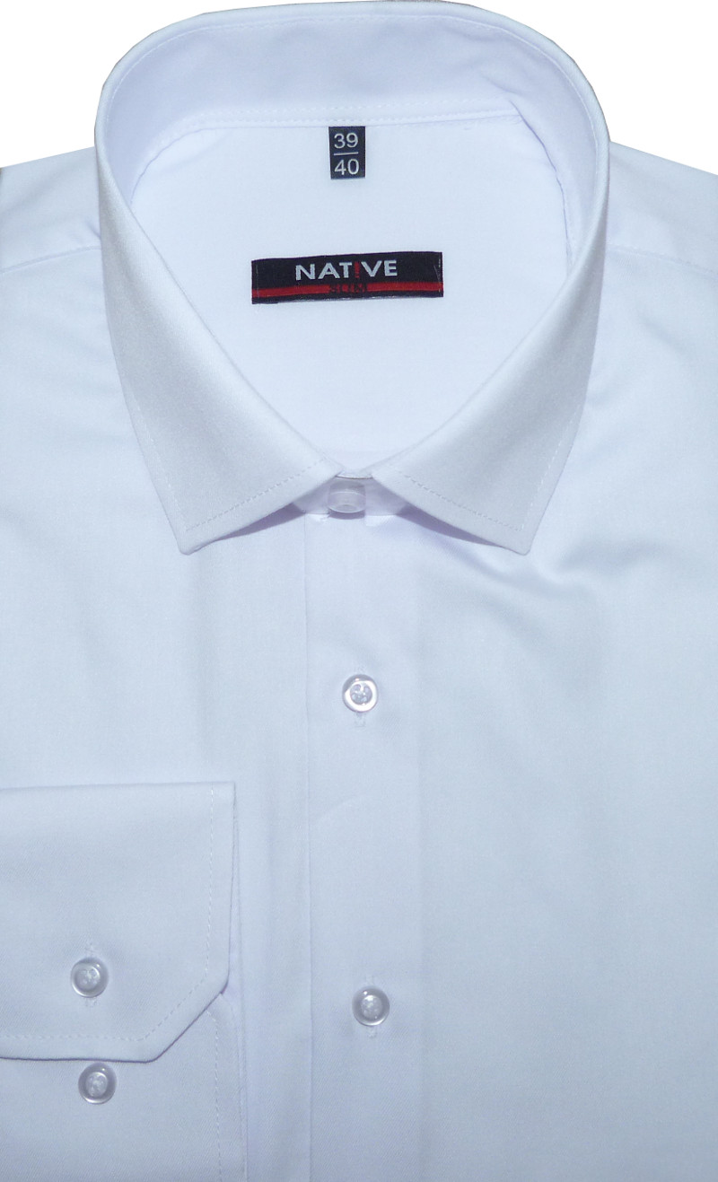 Pánská košile (bílá) s dlouhým rukávem, slim, vel. 37/38 - N185/812