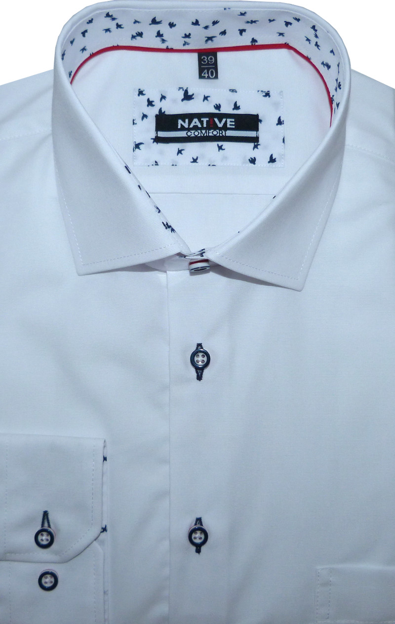 Pánská košile (bílá) s dlouhým rukávem, vel. 41/42 - N185/449