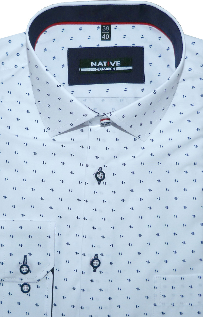 Pánská košile (bílá) s dlouhým rukávem, vel. 41/42 - N195/426