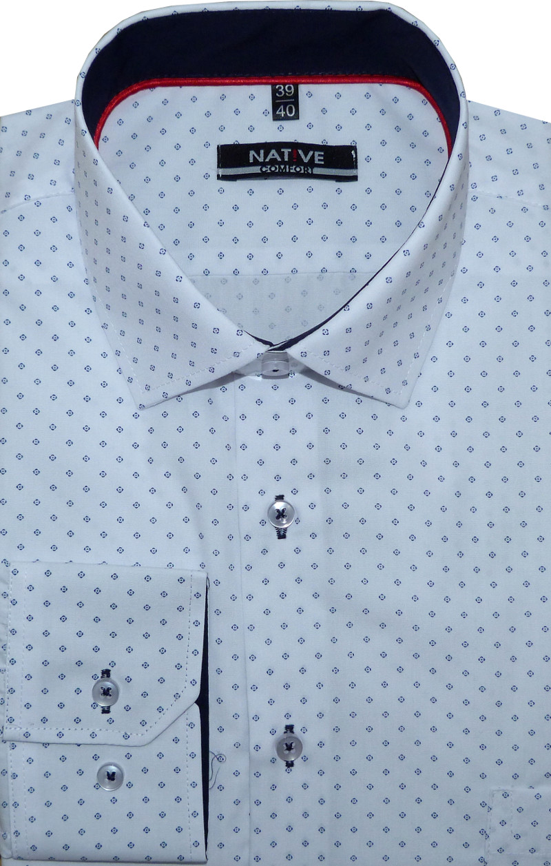 Pánská košile (bílá) s dlouhým rukávem, vel. 41/42 - N195/319