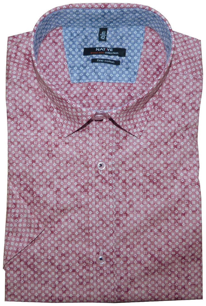 Pánská košile (potisk) s krátkým rukávem, vel. 45/46 - Native N160/105