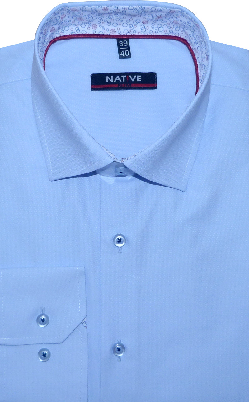 Pánská košile (modrá) s dlouhým rukávem, slim, vel. 39/40 - N205/816
