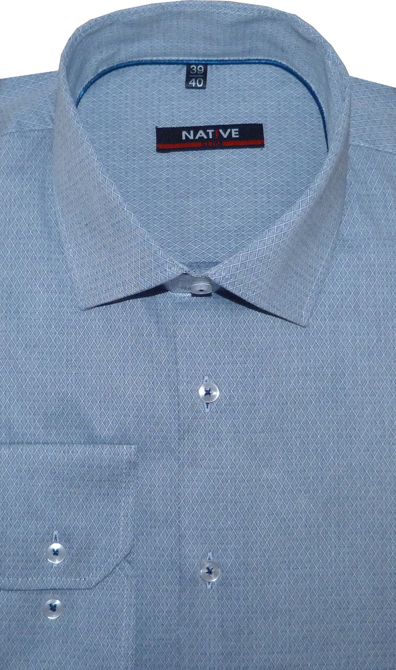 Pánská košile (modrá) s dlouhým rukávem, slim, vel. 41/42 - N205/818
