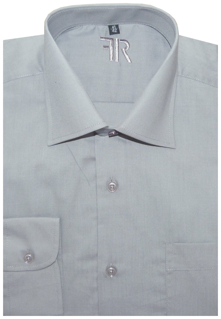 Pánská košile (šedá) s dlouhým rukávem, vel. 37/38 - FR 051/143
