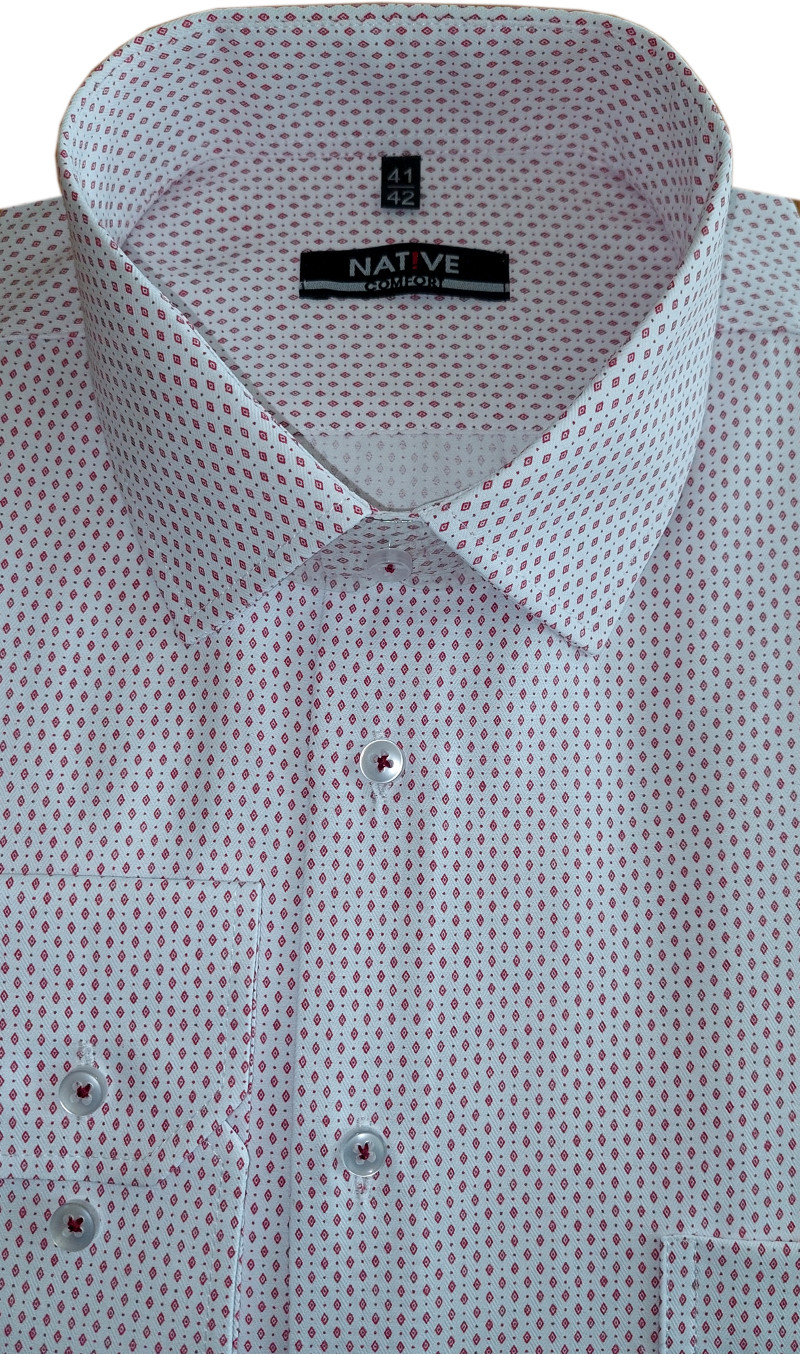 Nadměrná pánská košile (bílá s potiskem), vel. 51/52 - N215/306
