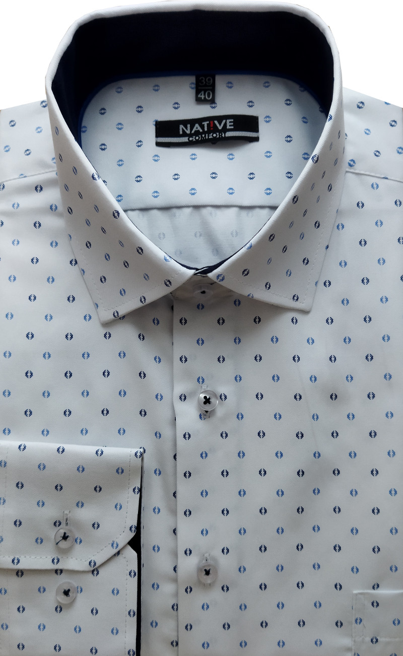 Nadměrná pánská košile (bílá) s dlouhým rukávem, vel. 49/50 - N215/332