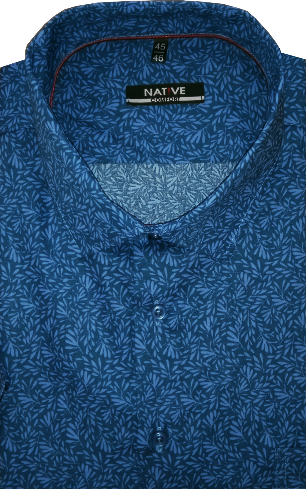 Nadměrná pánská košile (modrá) s krátkým rukávem, vel. 51/52 - N220/330