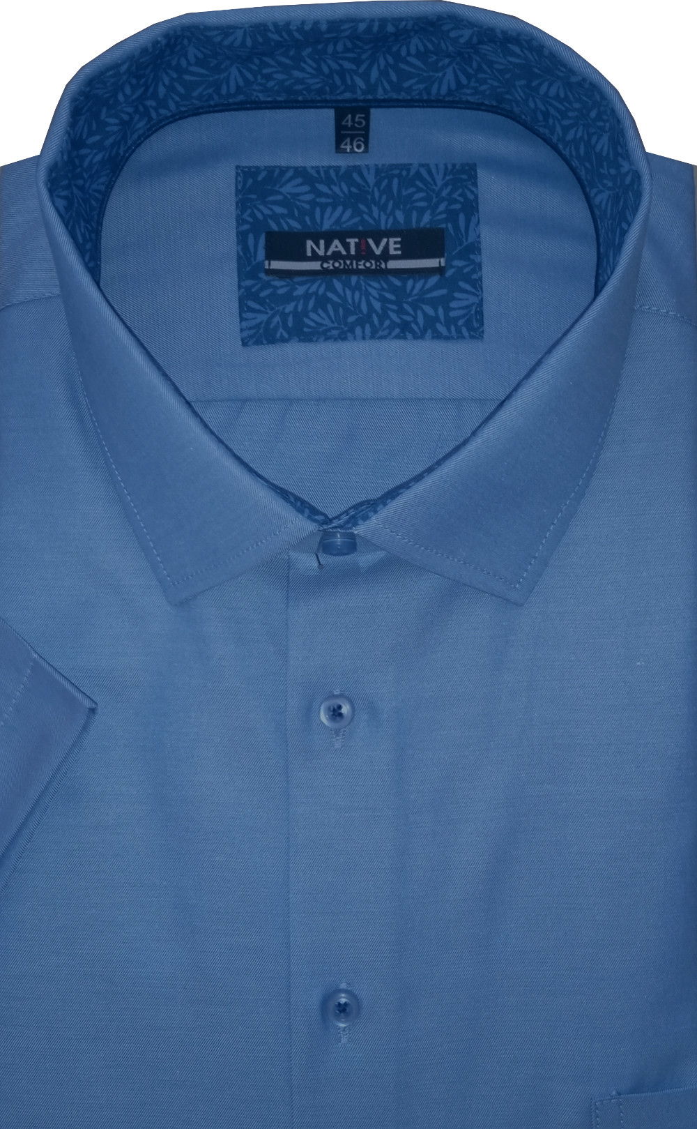 Nadměrná pánská košile (modrá) s krátkým rukávem, vel. 51/52 - N220/316