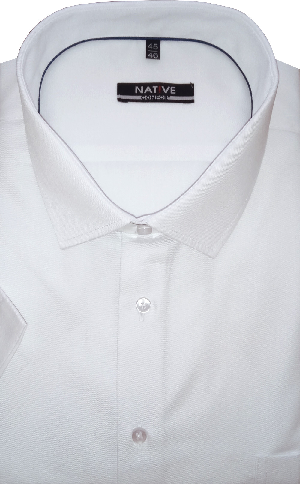 Nadměrná pánská košile (bílá) s krátkým rukávem, vel. 47/48 - N220/311