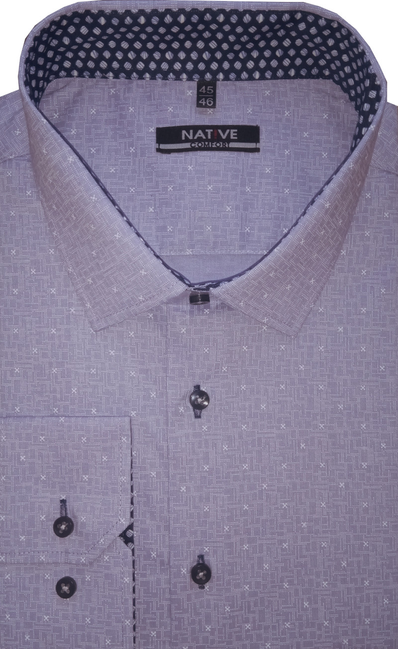 Nadměrná košile Native (fialová) s dlouhým rukávem, vel. 49/50 - N225/316
