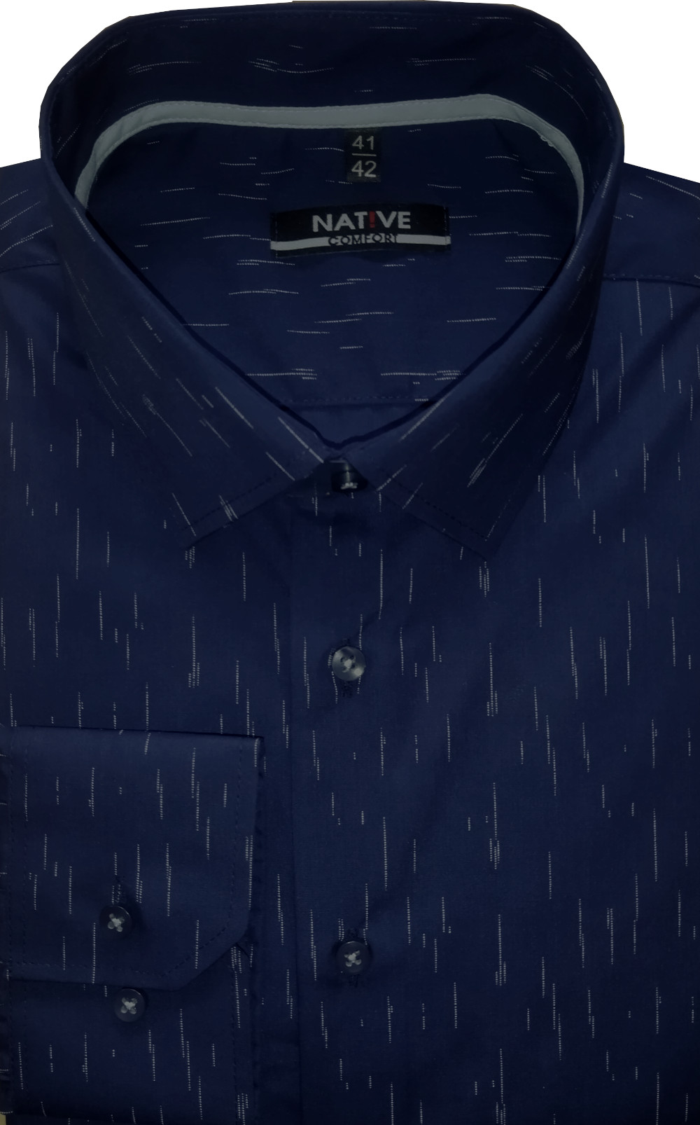 Nadměrná pánská košile (modrá) s dlouhým rukávem, vel. 53/54 - N225/332