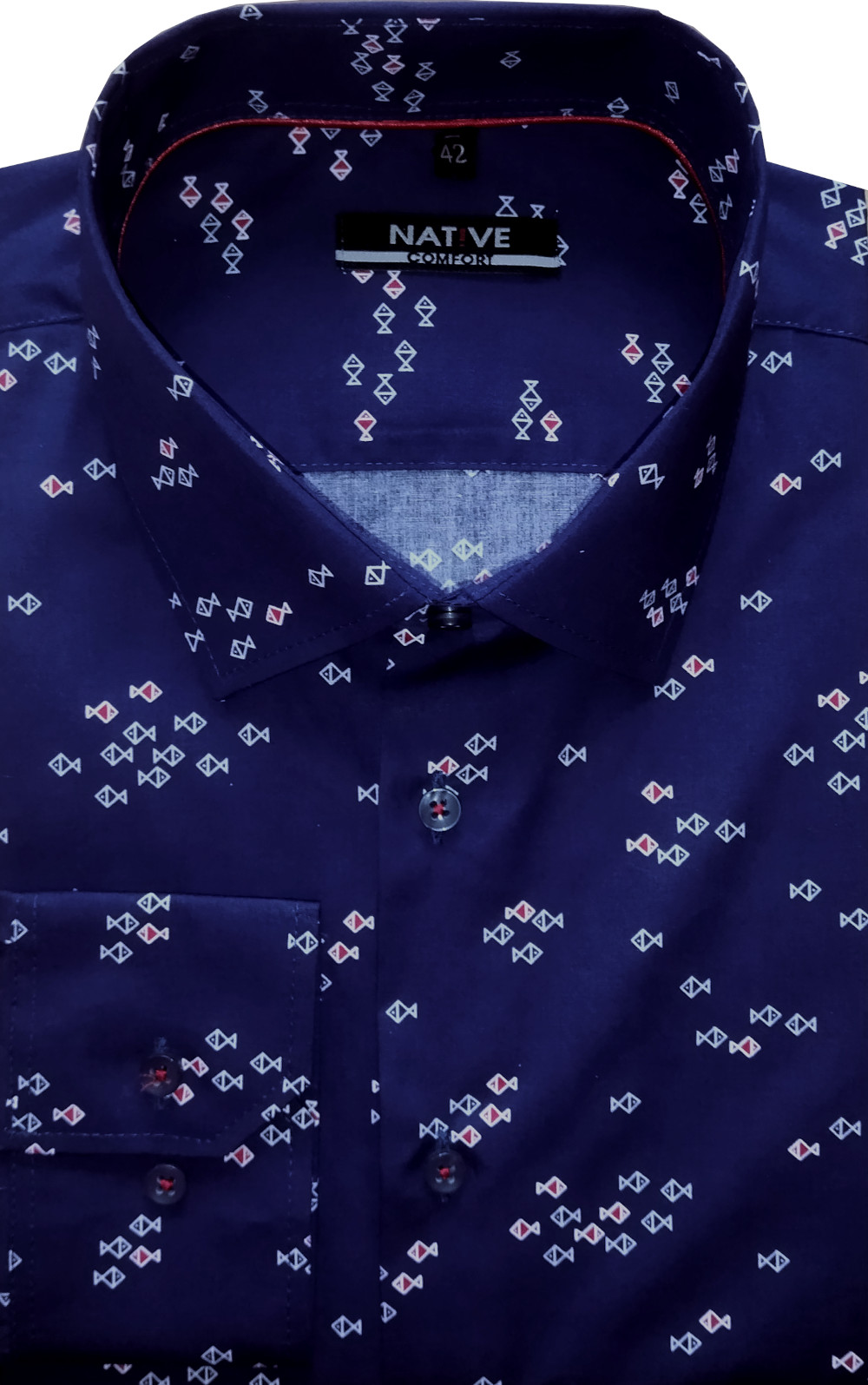 Nadměrná pánská košile (modrá) s dlouhým rukávem, vel. 49/50 - N225/333