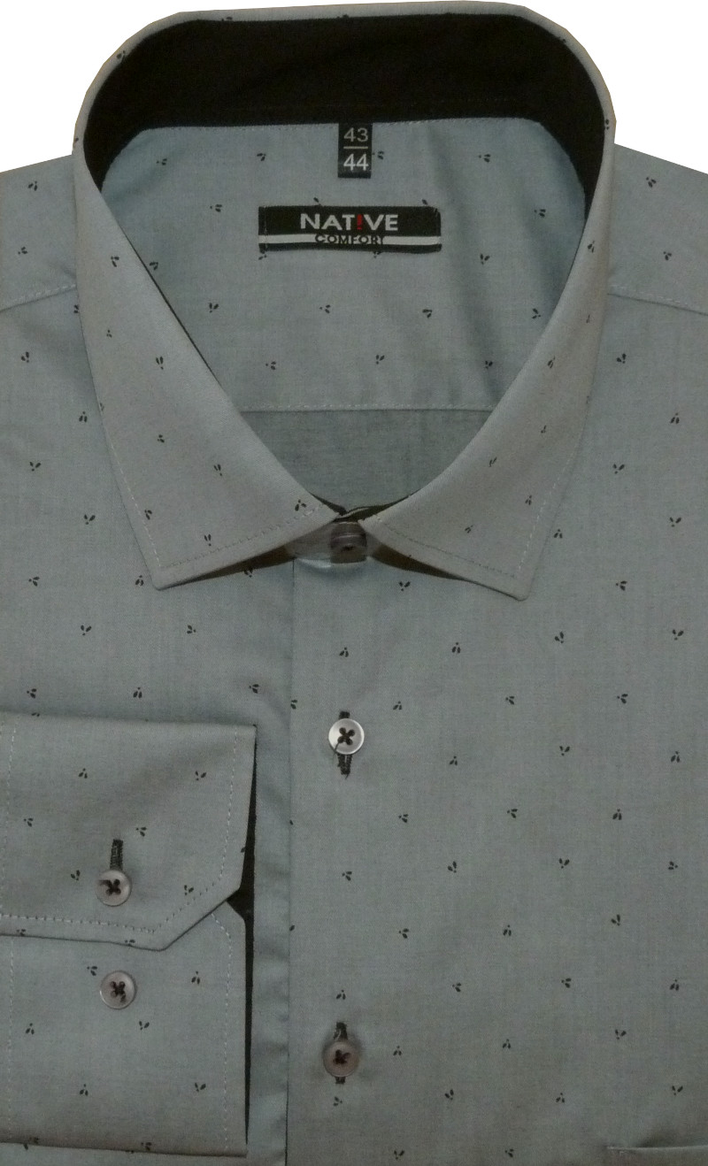 Nadměrná košile Native (šedá) s dlouhým rukávem, vel. 47/48 - N235/323