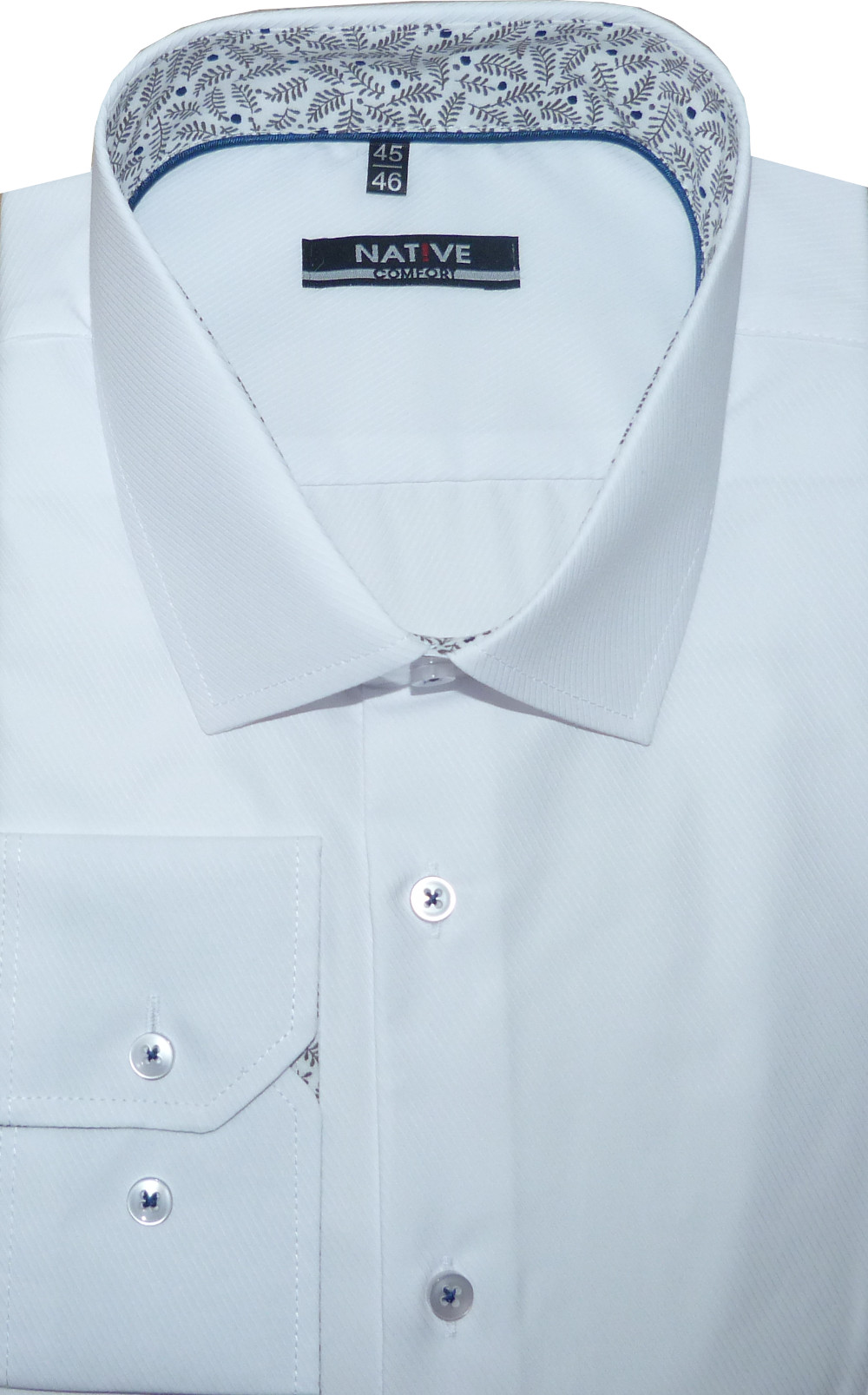 Nadměrná košile Native (bílá) s dlouhým rukávem, vel. 51/52 - N235/312