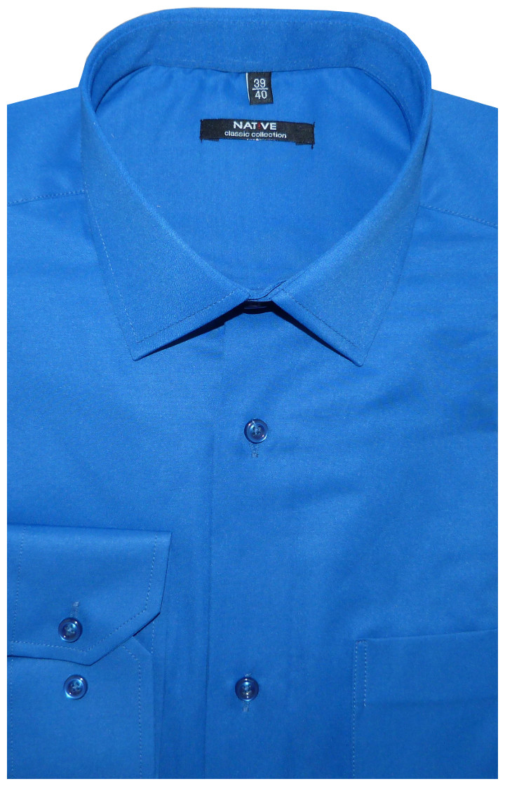 Pánská košile (modrá) s dlouhým rukávem, vel. 45/46 - N951/007