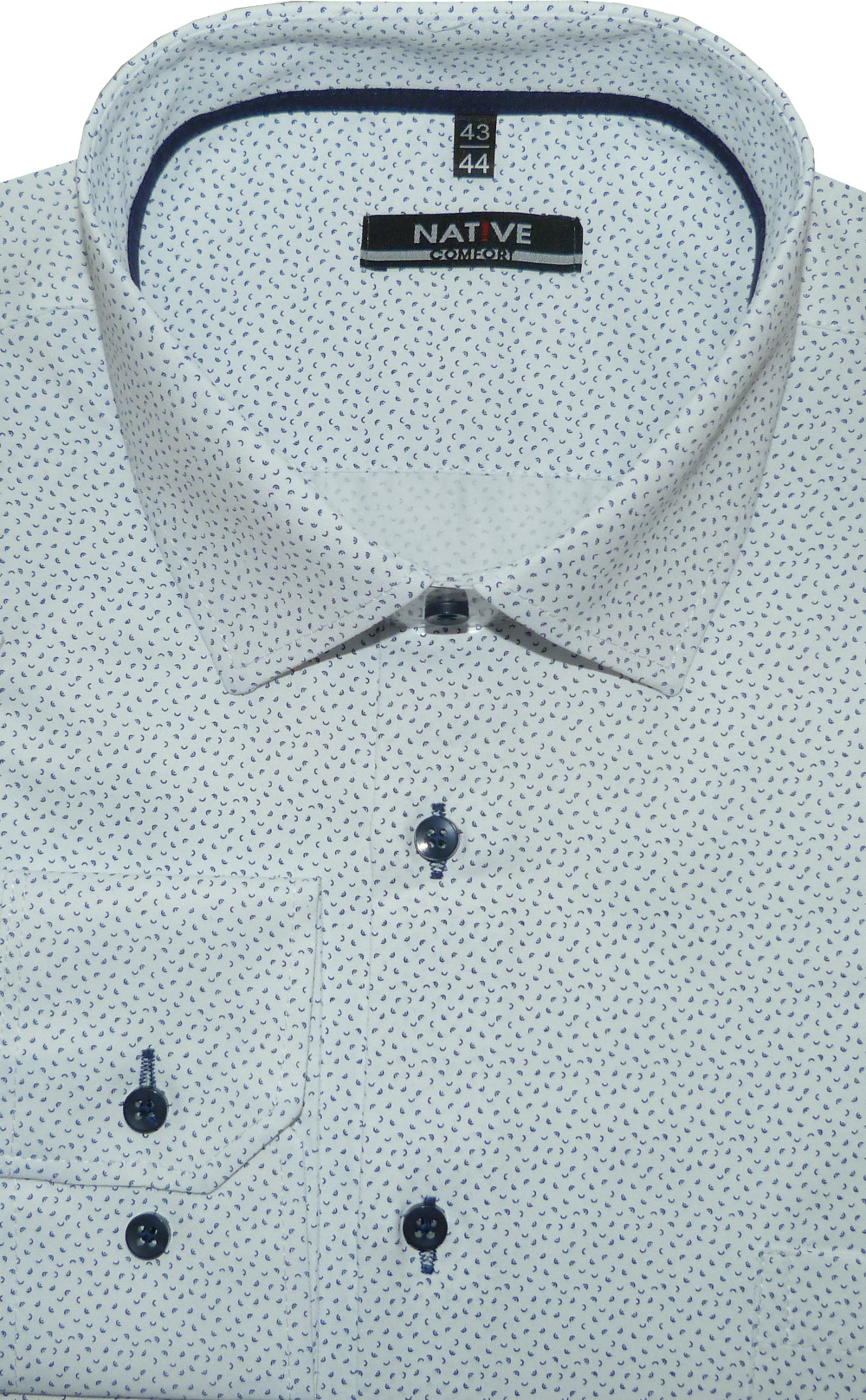 Nadměrná košile Native (bílá) s dlouhým rukávem, vel. 51/52 - N235/334