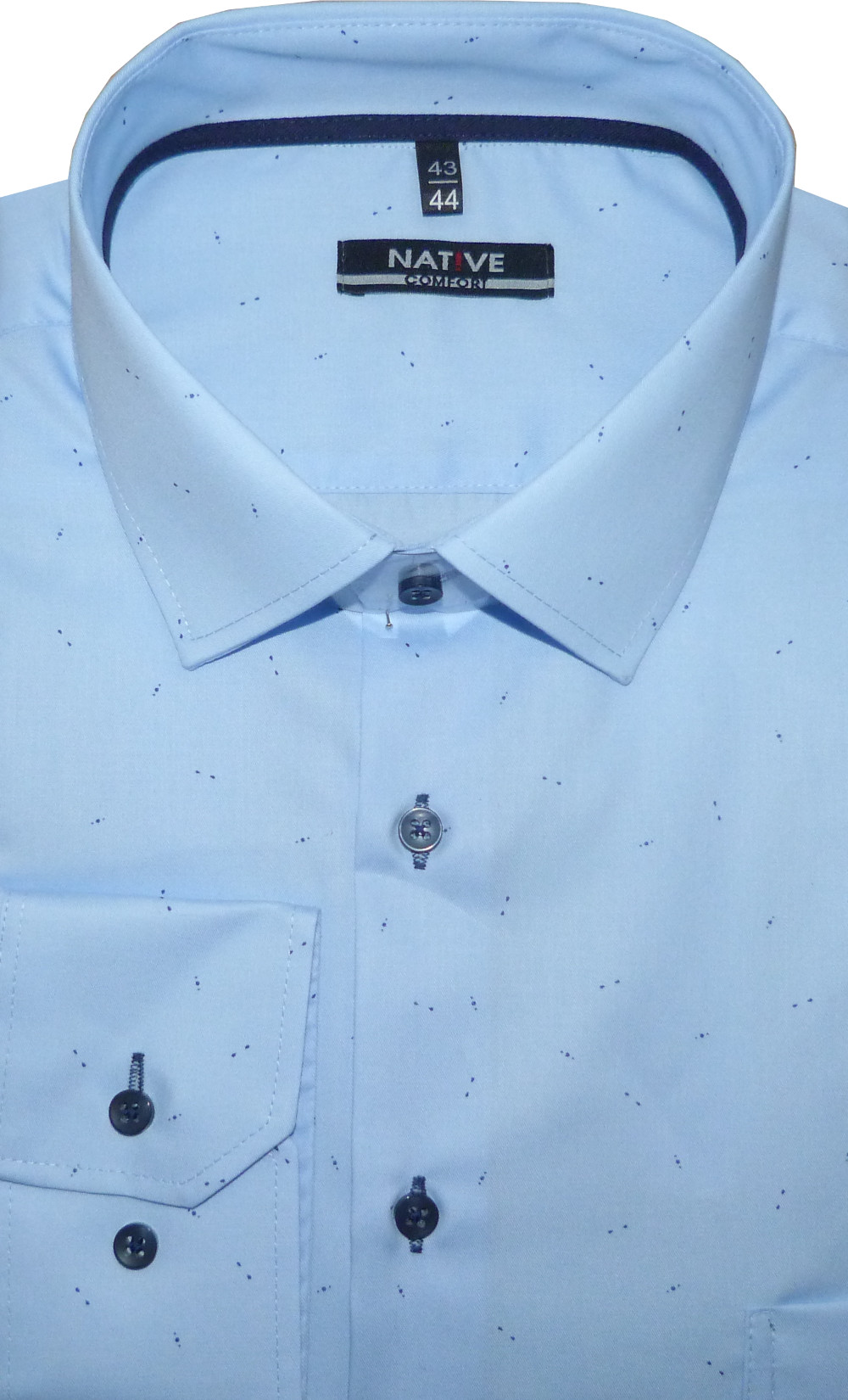 Nadměrná košile Native (modrá) s dlouhým rukávem, vel. 47/48 - N235/331
