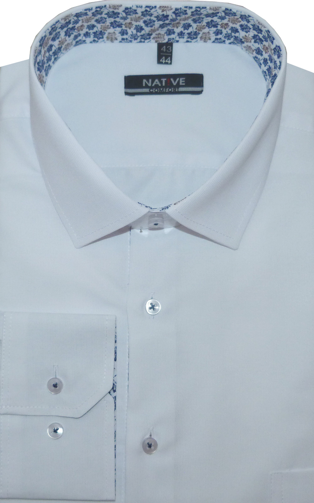 Nadměrná košile Native (bílá) s dlouhým rukávem, vel. 47/48 - N235/343