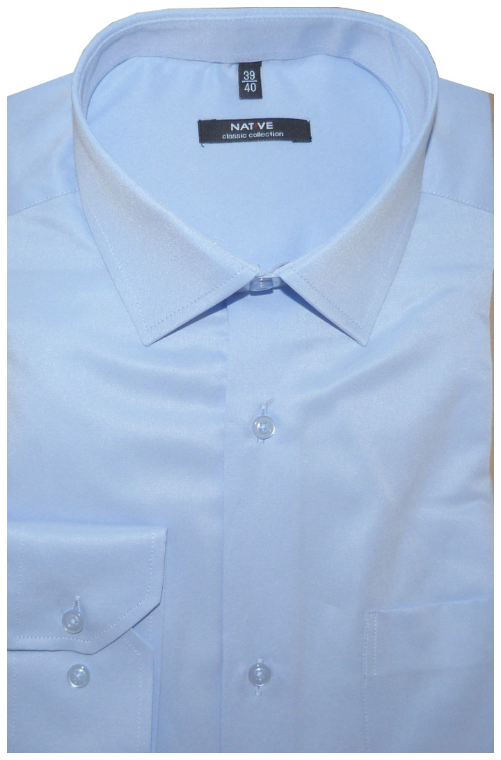 Pánská košile (světle modrá) s dlouhým rukávem, vel. 41/42 - N953/006 Classic