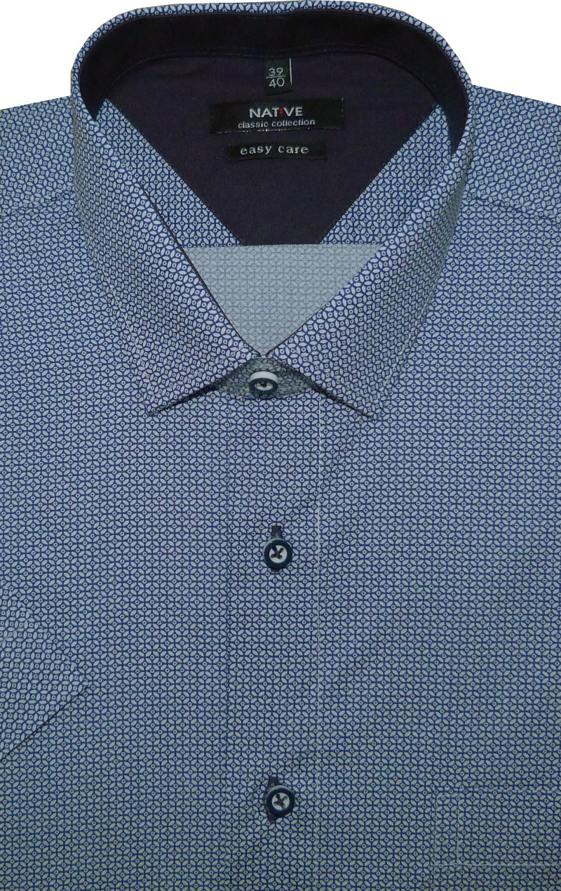 Pánská košile (potisk) s krátkým rukávem, vel. 39/40 - Native N170/209