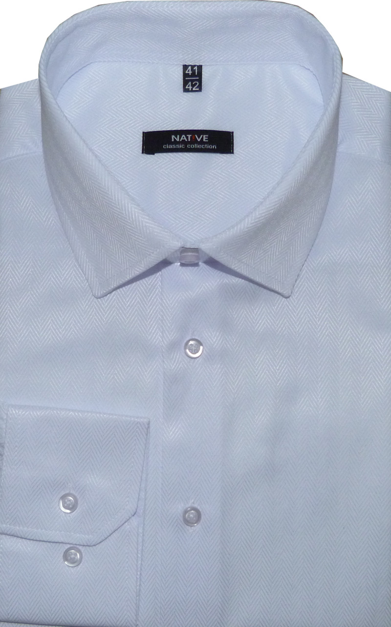 Pánská košile (bílá) s dlouhým rukávem, vel. 41/42 - N175/337
