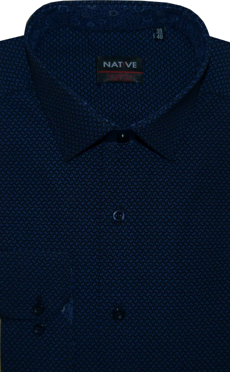 Pánská košile (modrá) s dlouhým rukávem, vel. 39/40 - N185/102
