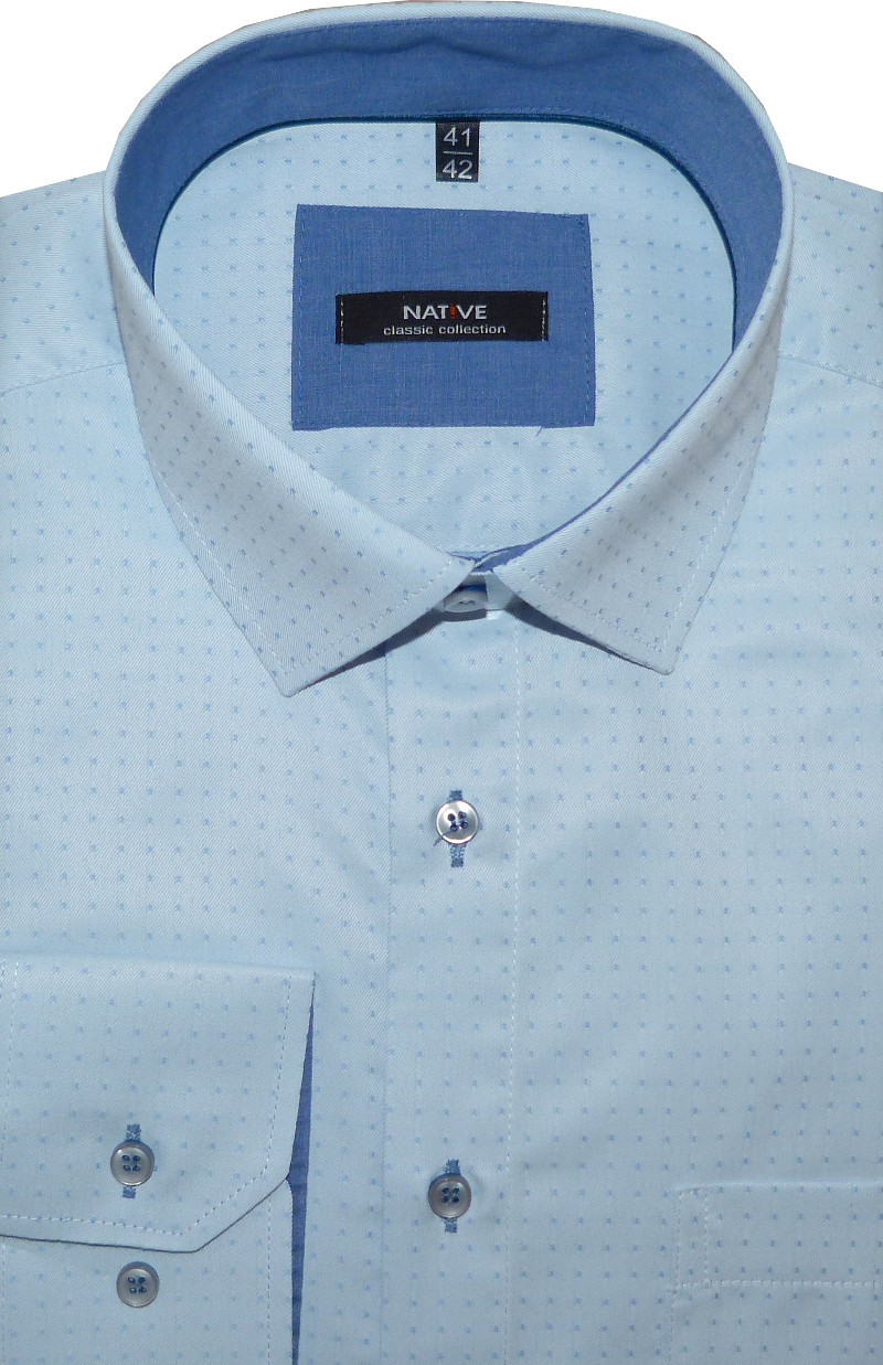 Pánská košile (modrá) s dlouhým rukávem, vel. 39/40 - N175/373
