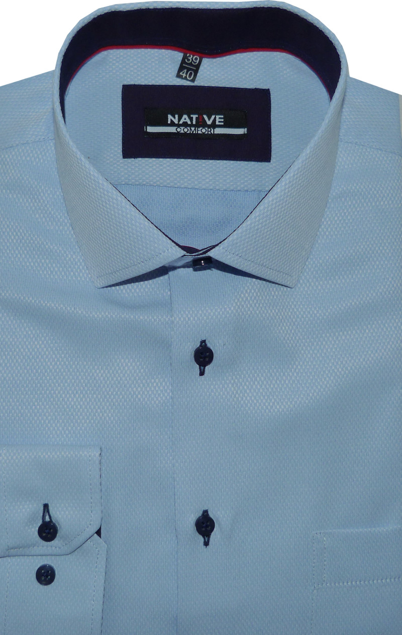 Pánská košile (modrá) s dlouhým rukávem, vel. 39/40 - N185/456