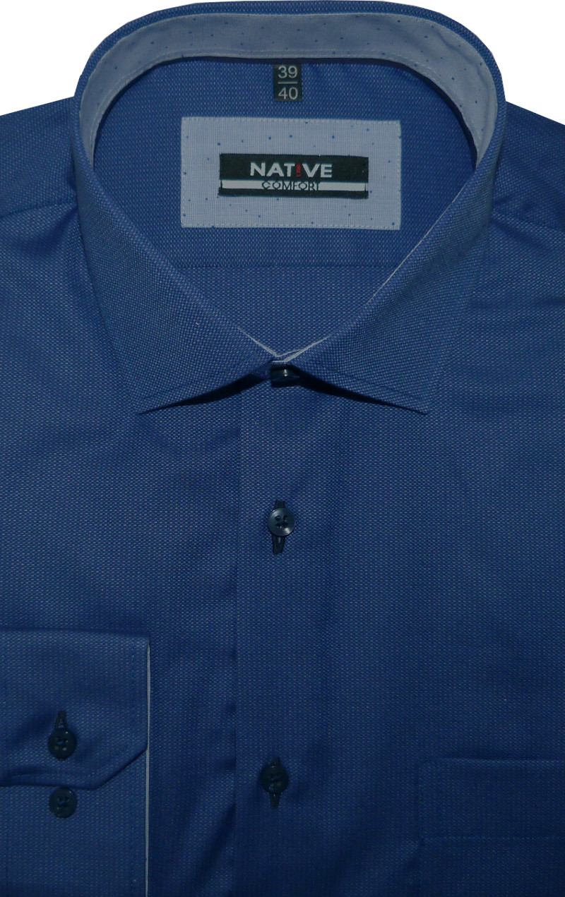 Pánská košile (modrá) s dlouhým rukávem, vel. 39/40 - N185/454