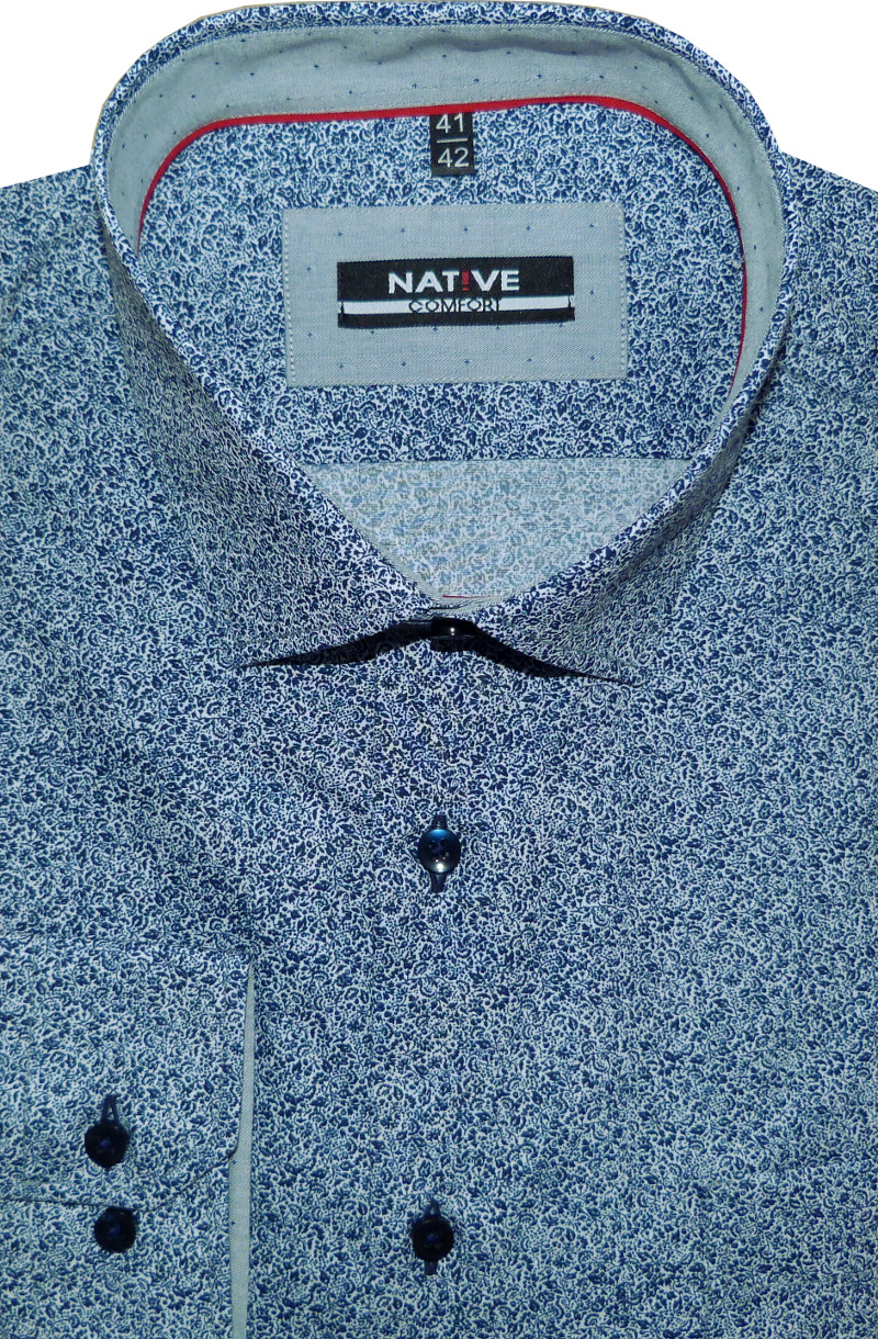 Pánská košile (modrá) s dlouhým rukávem, vel. 39/40 - N185/453