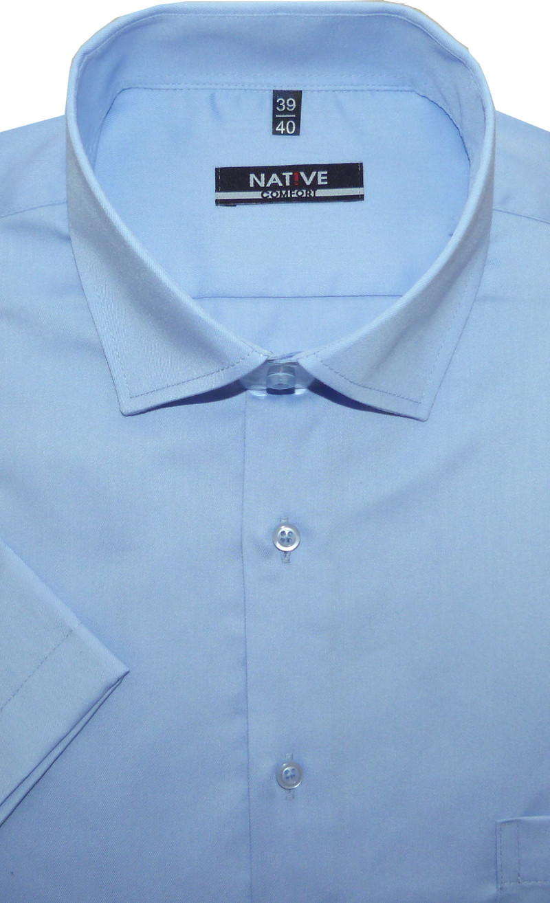 Pánská košile (modrá) s krátkým rukávem, vel. 39/40 - N190/306