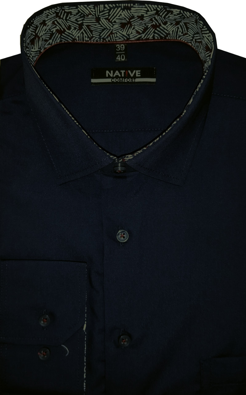 Pánská košile (modrá) s dlouhým rukávem, vel. 39/40 - N215/320