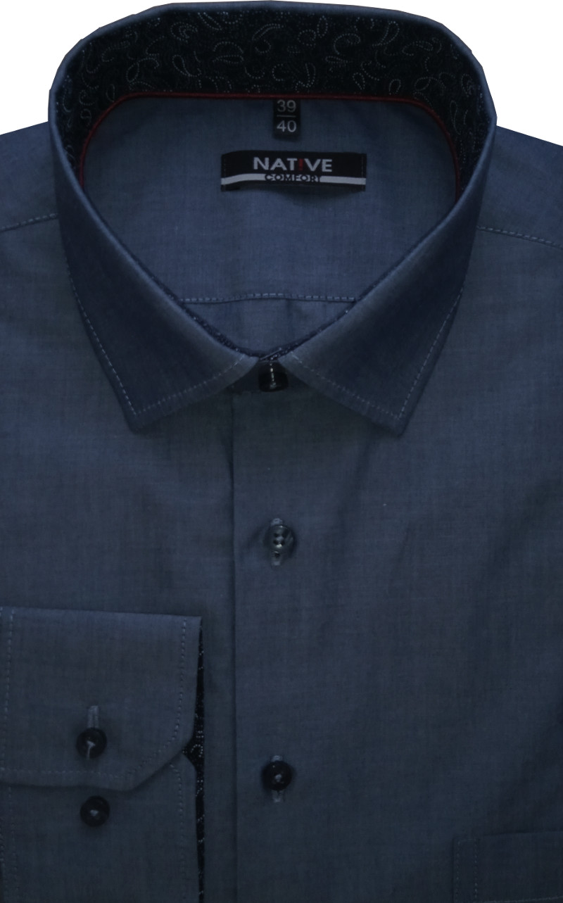 Pánská košile (modrá) s dlouhým rukávem, vel. 39/40 - N215/318