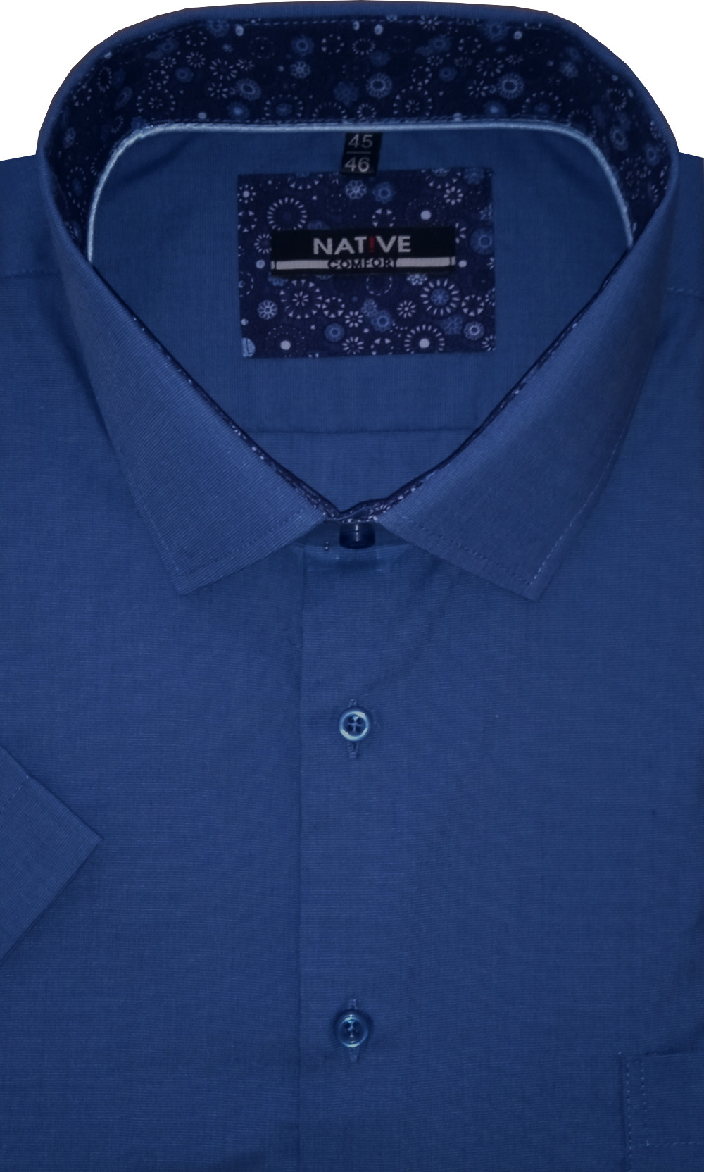 Nadměrná pánská košile (modrá) s krátkým rukávem, vel. 47/48 - N220/317D