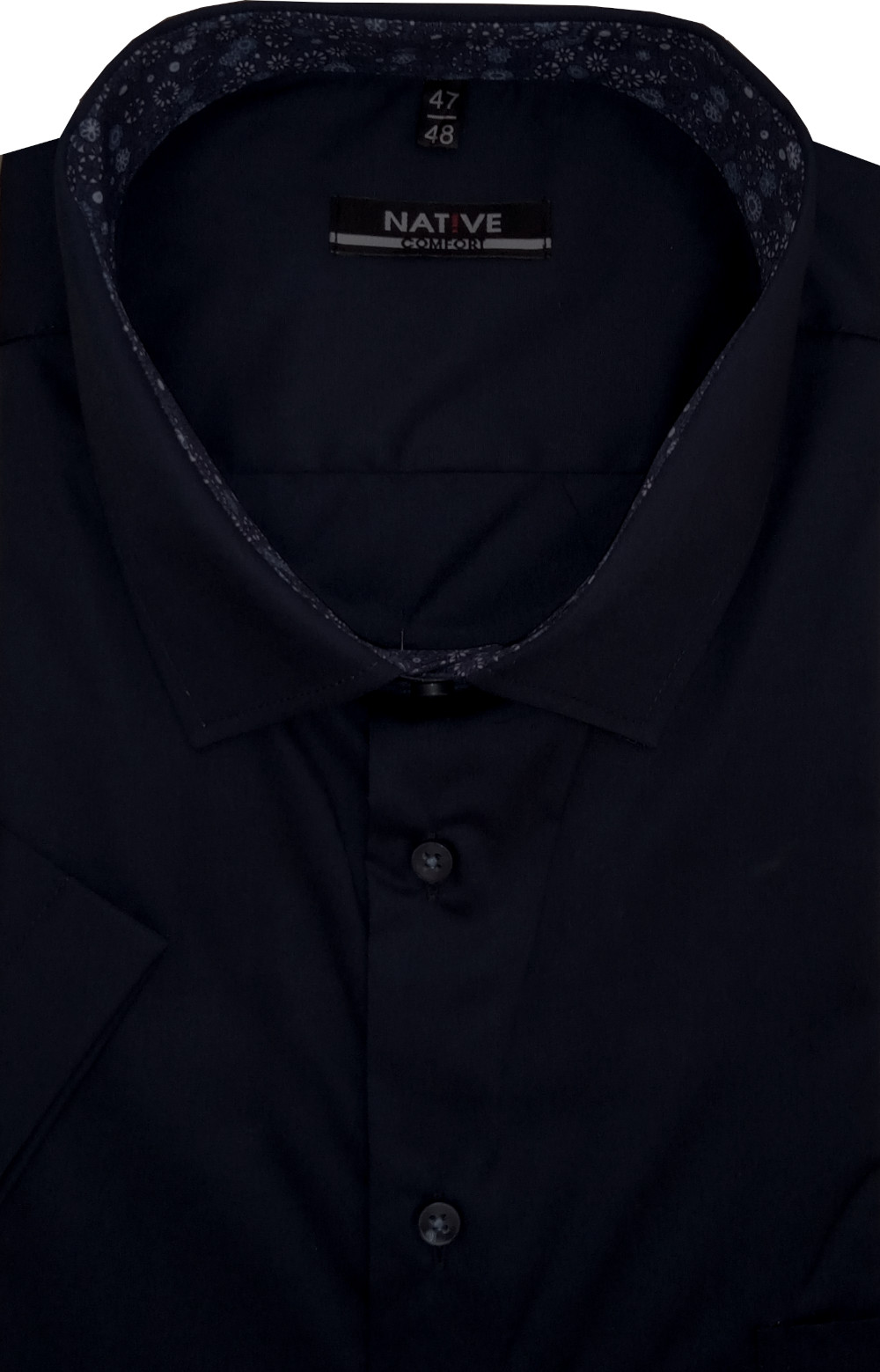 Nadměrná pánská košile (modrá) s krátkým rukávem, vel. 47/48 - N220/328