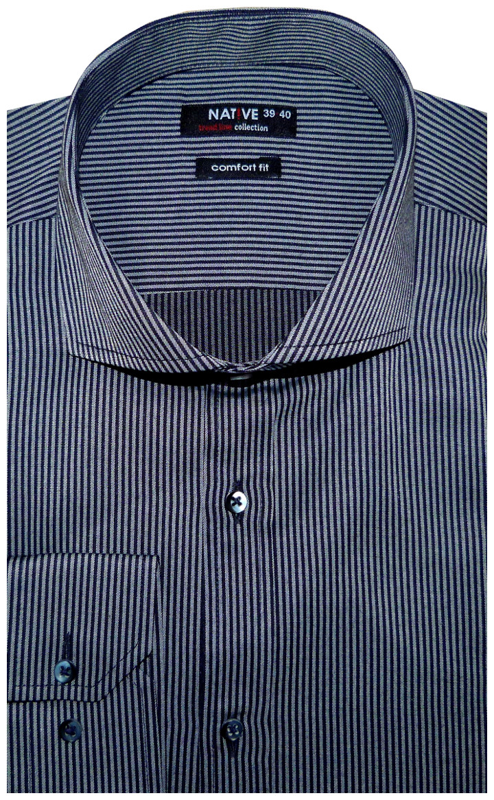 Pánská košile (proužek) s dlouhým rukávem, vel. 39/40 - N155/317