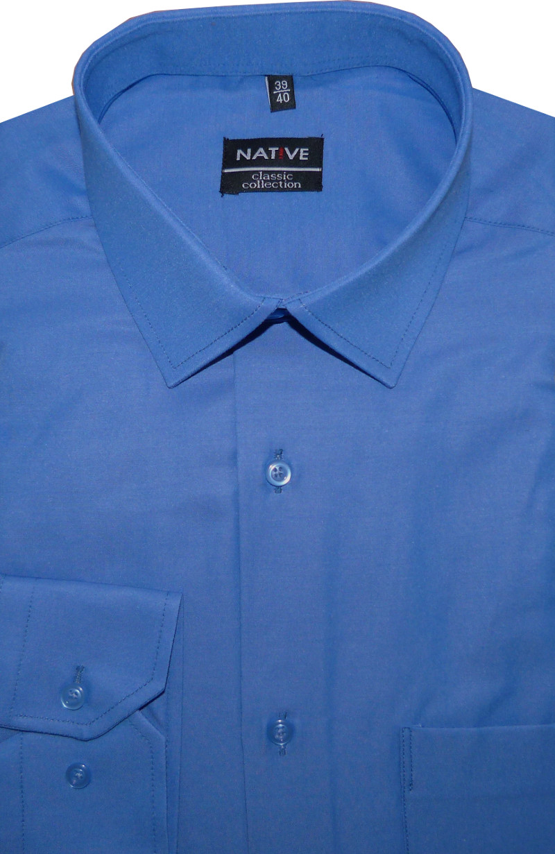 Pánská košile (modrá) s dlouhým rukávem, vel. 41/42 - N951/020
